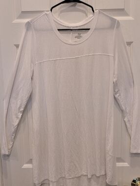 Soma White Crew Neck Tunic Top